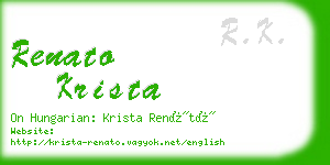 renato krista business card